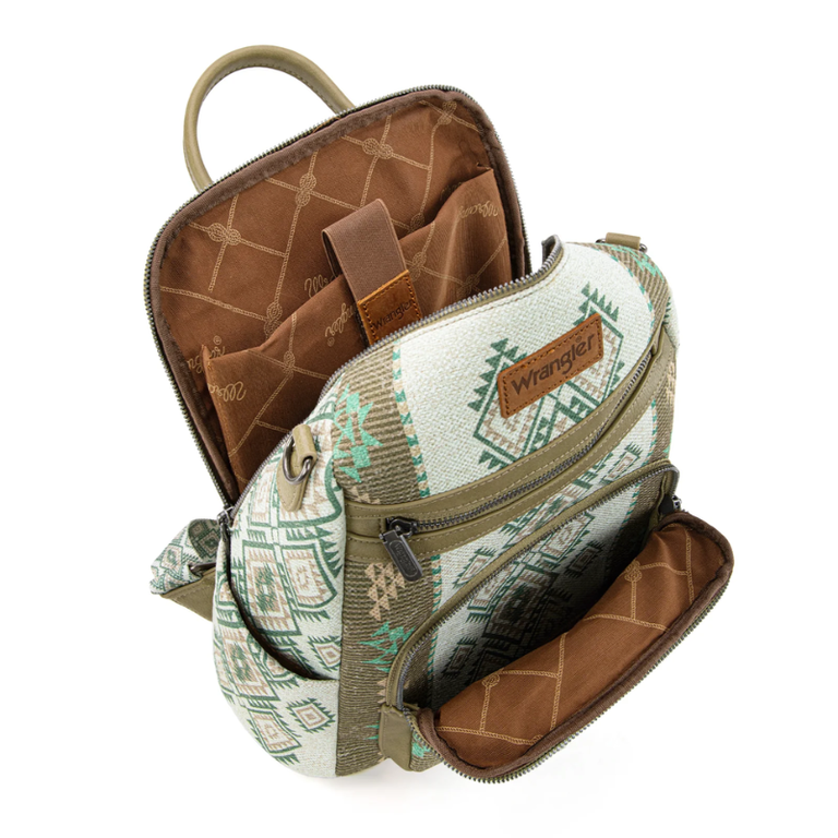 Wrangler Wrangler Aztec Print Backpack - Green