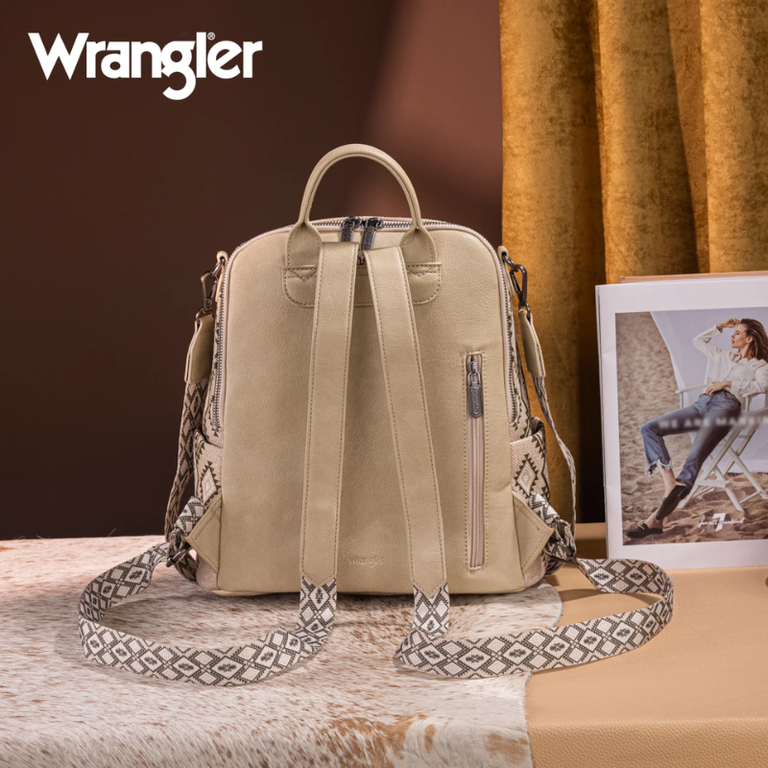 Wrangler Wrangler Aztec Print Backpack - Tan