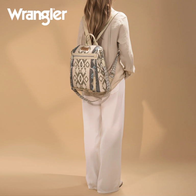 Wrangler Wrangler Aztec Print Backpack - Tan