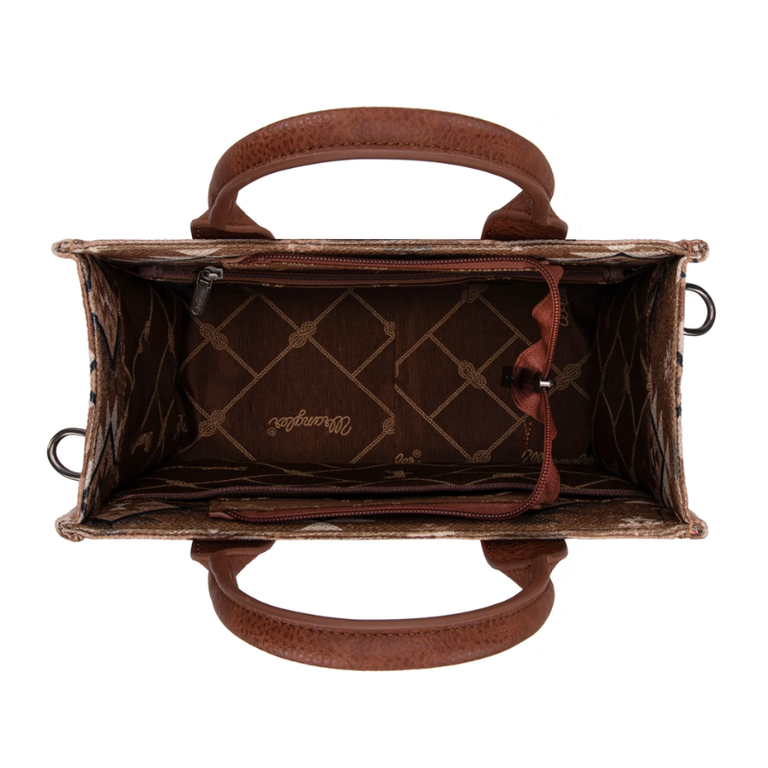 Wrangler Wrangler Aztec Pattern Tote/Crossbody - Brown