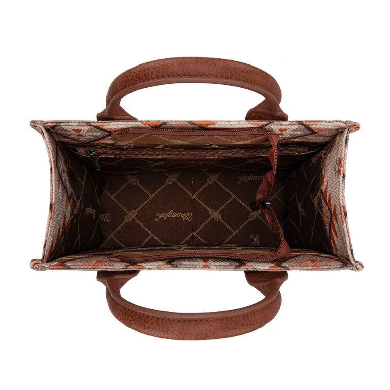 Wrangler Wrangler Aztec Pattern Tote/Crossbody - Tan