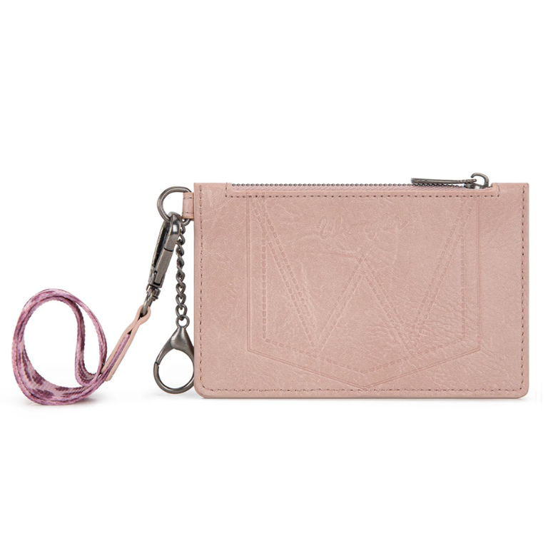 Wrangler Wrangler Aztec Key Chain Wristlet Card Wallet - Pink Leopard