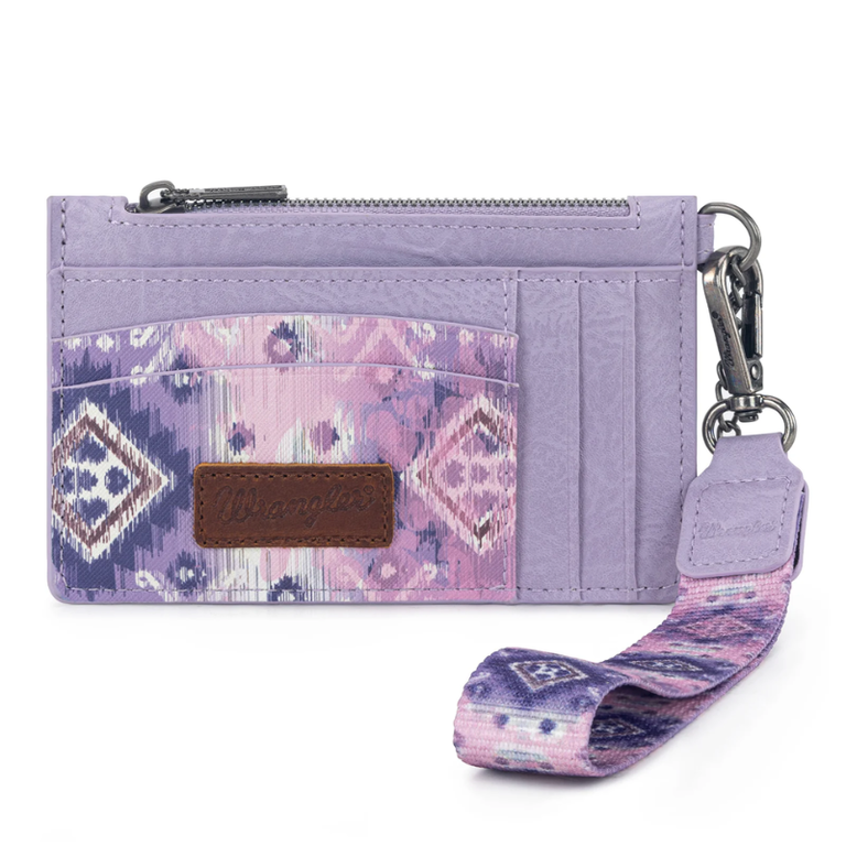 Wrangler Wrangler Aztec Print Key Chain Wristlet Card Wallet - Purple