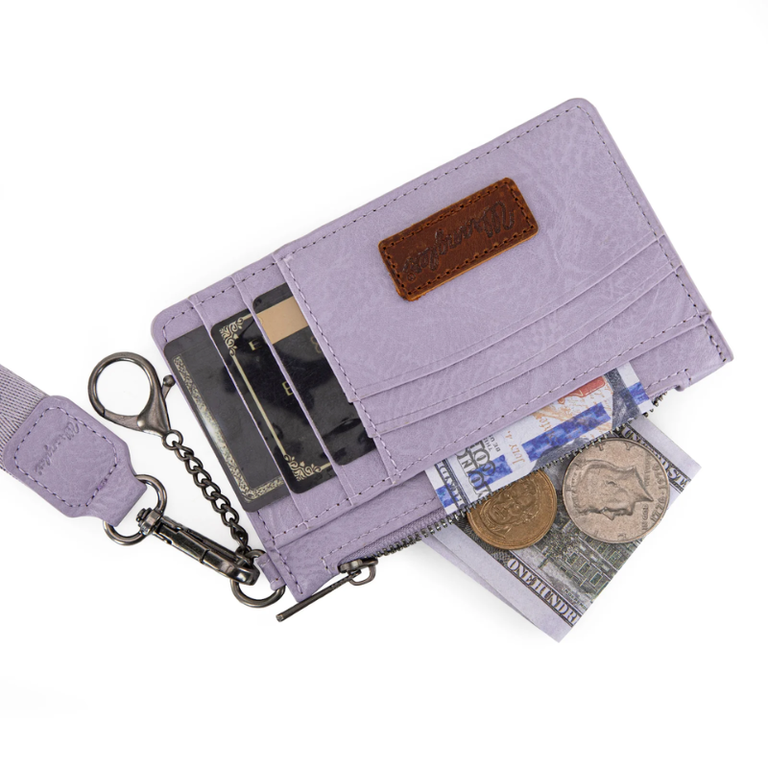 Wrangler Wrangler Aztec Print Key Chain Wristlet Card Wallet - Purple