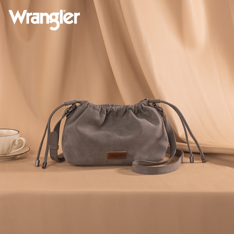 Wrangler Wrangler Drawstring Small Crossbody Bag - Grey
