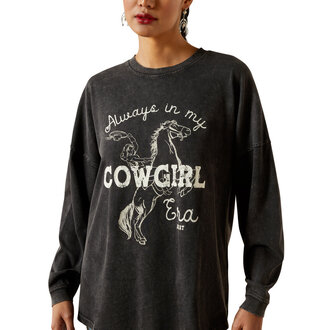 Ariat Ariat Canvas "Always In My Cowboy Era" Oversized L/S Shirt - Black Mineral Wash