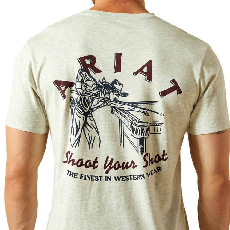 Ariat Ariat Straight Shooter S/S Tshirt - Oatmeal Heather