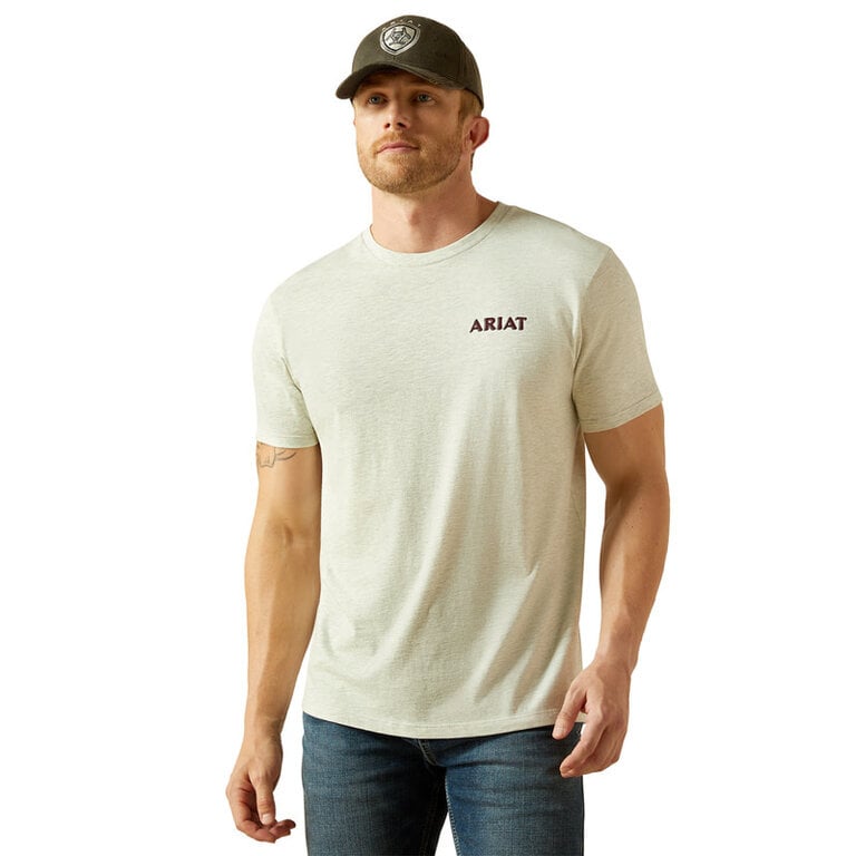 Ariat Ariat Straight Shooter S/S Tshirt - Oatmeal Heather