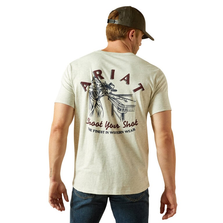 Ariat Ariat Straight Shooter S/S Tshirt - Oatmeal Heather