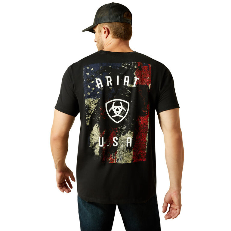 Ariat Ariat Faded Bull S/S Tshirt - Black