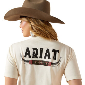Ariat Ariat Bull Horns S/S Tshirt - Natural