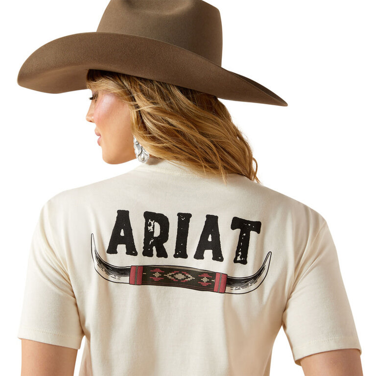Ariat Ariat Bull Horns S/S Tshirt - Natural