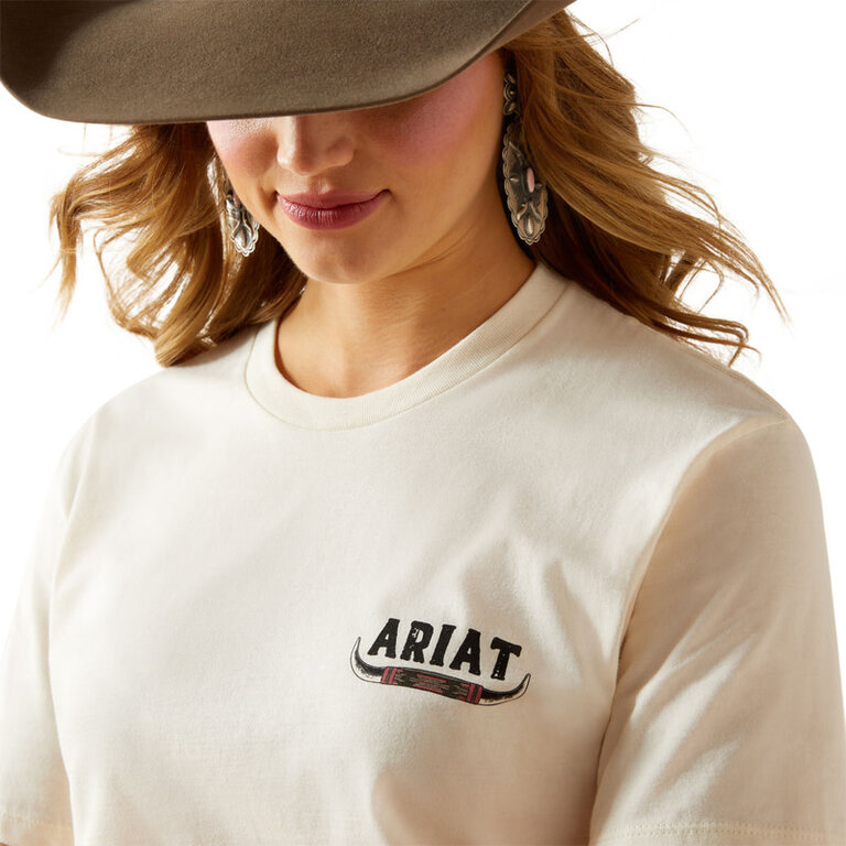 Ariat Ariat Bull Horns S/S Tshirt - Natural