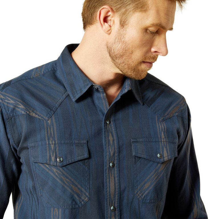 Ariat Ariat Hansen Retro Snap L/S Shirt - Navy Chambray