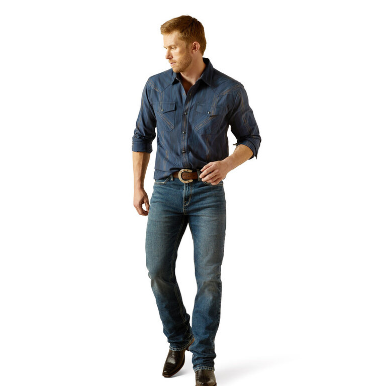 Ariat Ariat Hansen Retro Snap L/S Shirt - Navy Chambray