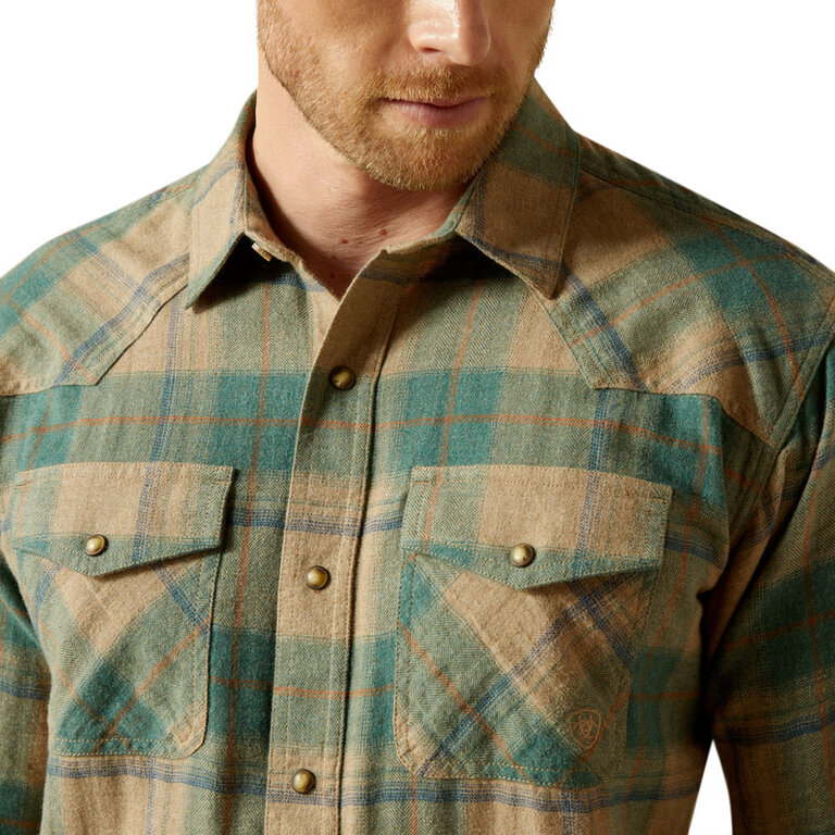 Ariat Ariat Huxlee Retro Snap L/S Shirt - Deep Teal
