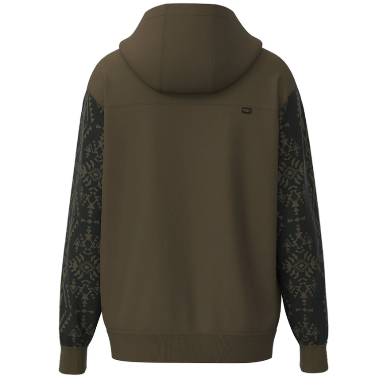 Hooey Hooey Legendary Aztec Pattern Hoodie - Shitake Brown