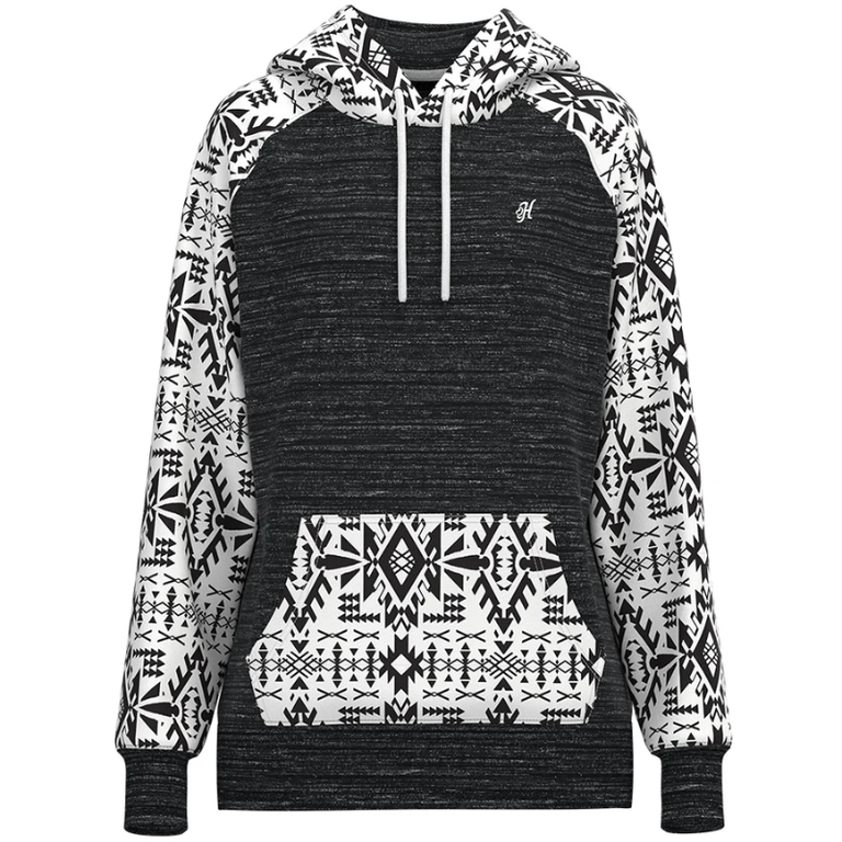 Hooey Hooey Legendary Hoodie With Aztec Pattern - Black Space Dye
