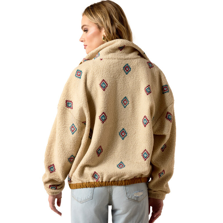 Ariat Ariat Sherpa Blocked Jacket - Southwest Embroidered Motif