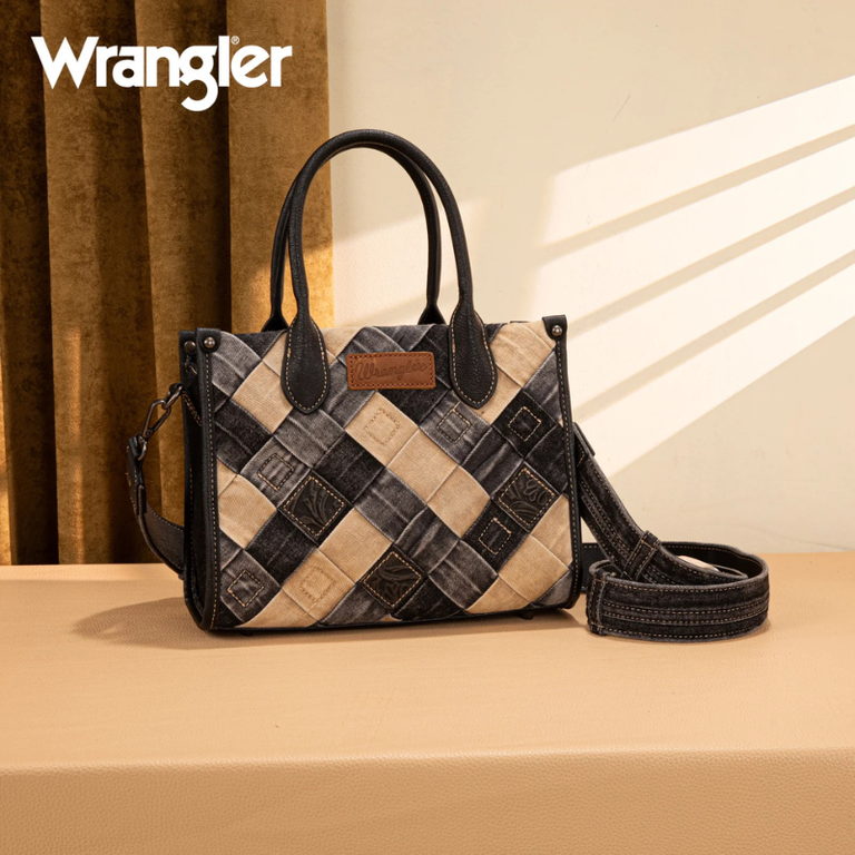 Wrangler Wrangler Denim Woven Concealed Carry Tote - Black