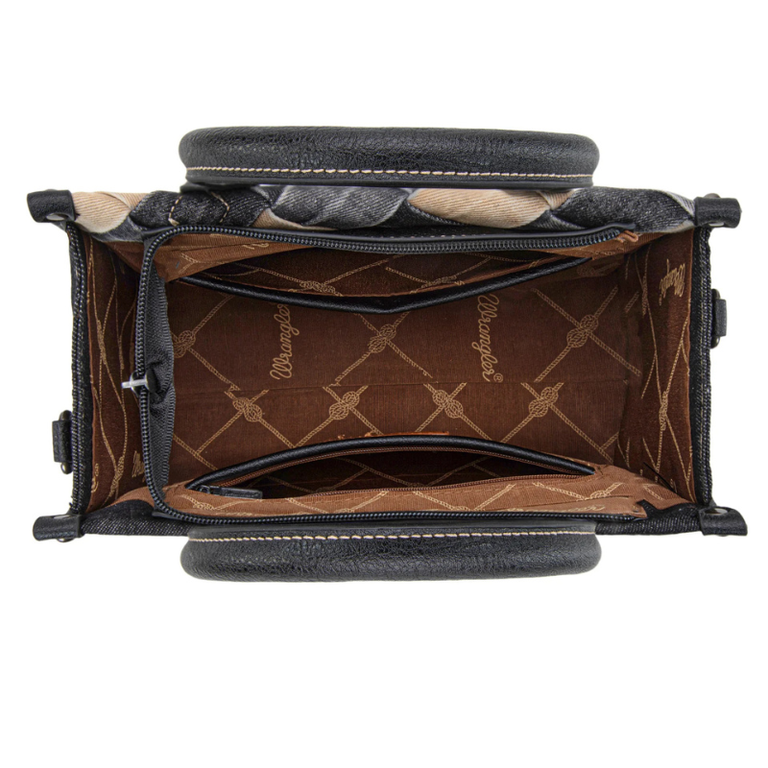 Wrangler Wrangler Denim Woven Concealed Carry Tote - Black