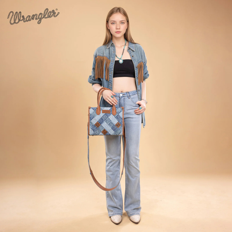 Wrangler Wrangler Woven Denim Concealed Carry Tote - Jean