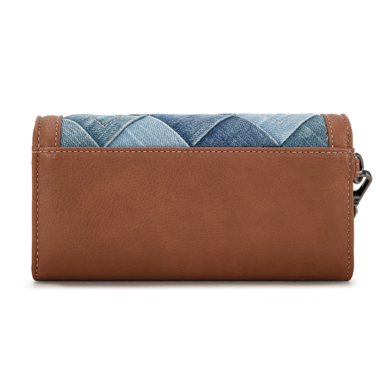 Wrangler Wrangler Denim Woven Tri-Fold Wristlet/Wallet
