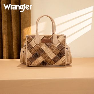 Wrangler Wrangler Denim Woven Concealed Carry Tote - Tan
