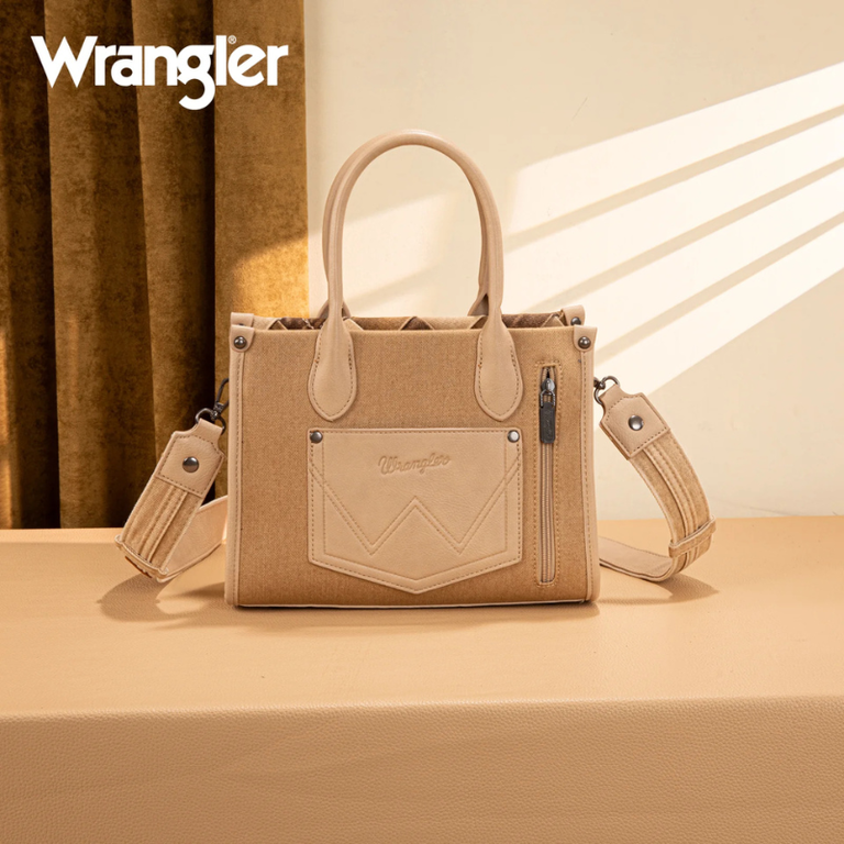 Wrangler Wrangler Denim Woven Concealed Carry Tote - Tan
