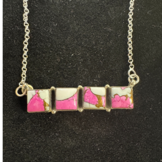 Indian Touch Of Gallup Hada Collection Cotton Candy Bar Necklace