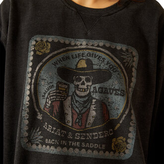 Ariat Ariat Oversized Sendero When Life Gives You Agaves Sweatshirt - Black Mineral Wash