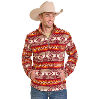 Panhandle Panhandle Aztec Fleece Pullover - Taupe