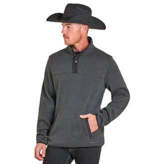 Panhandle Panhandle Melange Henley Pullover - Black