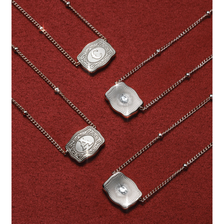 SpurWest SpurWest Ultra Mini Belt Buckle Necklace - Silver