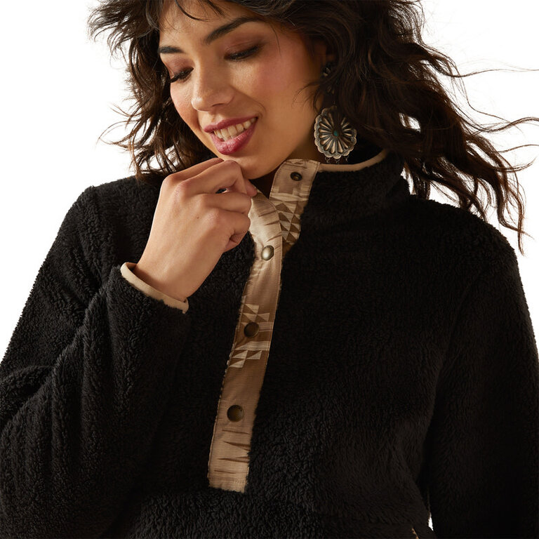 Ariat Ariat Berber Snap Front Sweatshirt - Black