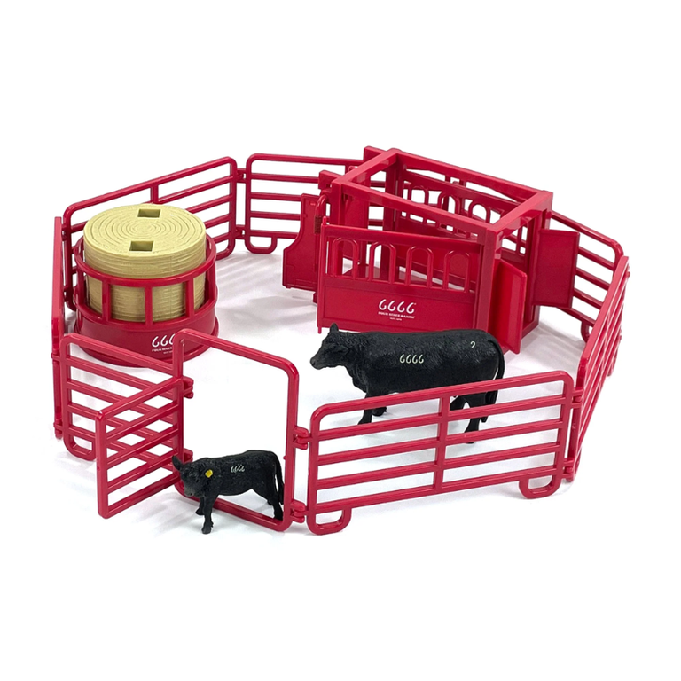 Big Country Toys Big Country Toys Four Sixes Black Angus Ranch Set