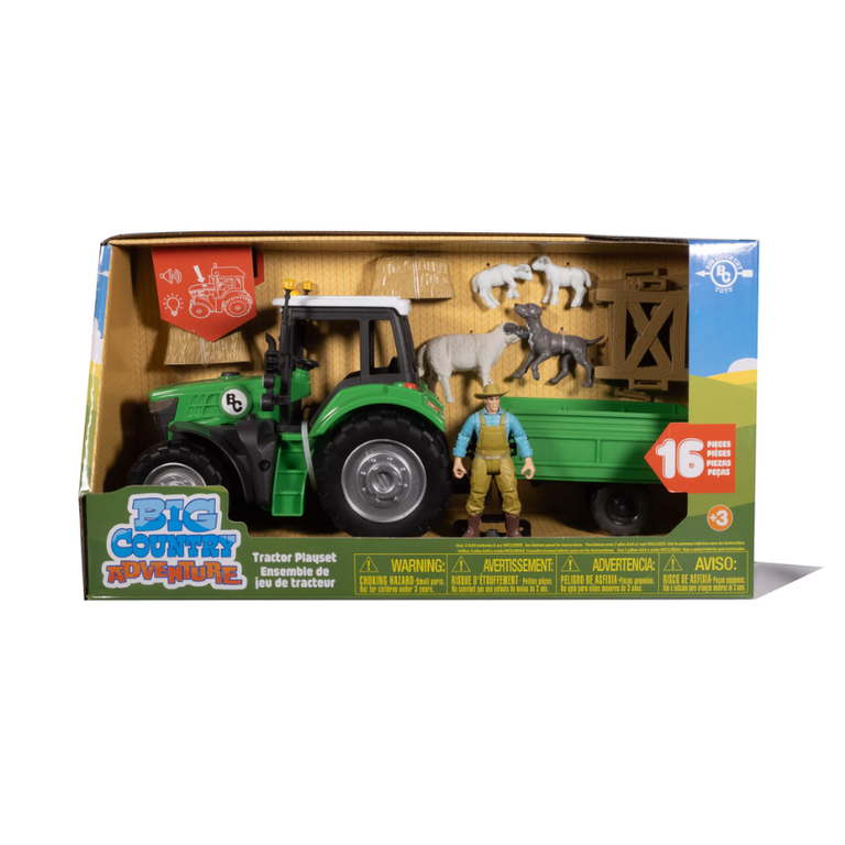 Big Country Toys Big Country Toys 16 Piece Sheep Farmer And Tractor Playset
