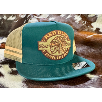 Red Dirt Hat Co Red Dirt Big Chief Cap - Dark Green/Khaki
