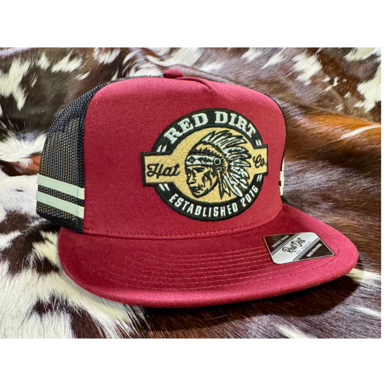 Red Dirt Hat Co Red Dirt Big Chief Cap - Garnet/Black