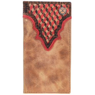 Hooey Hooey Brown/Red/Tan Aztec Print Rodeo Wallet