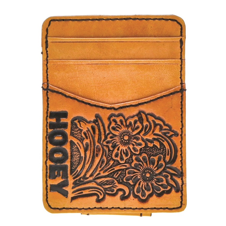 Hooey Hooey Hand Tooled Floral Money Clip