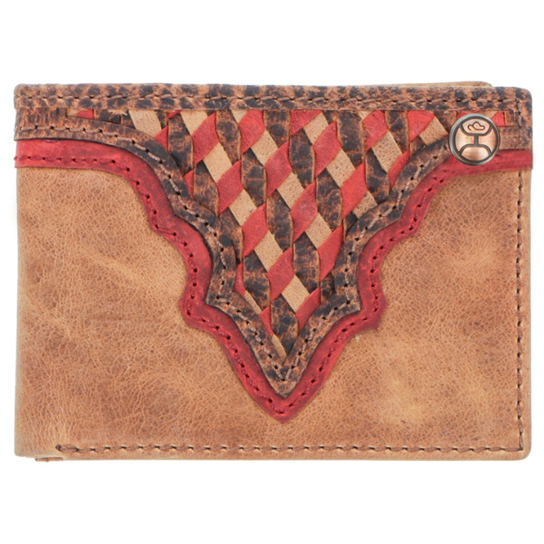 Hooey Hooey Whip Brown/Red/Tan Aztec Accent Bifold Wallet