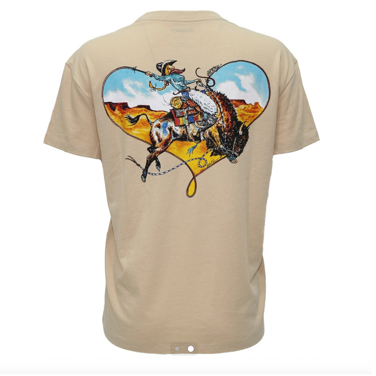 Hooey Hooey Buffalo Heart Tshirt - Tan