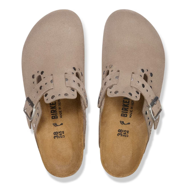Birkenstock Birkenstock Rivet Suede Boston - Taupe