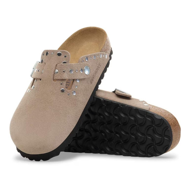 Birkenstock Birkenstock Rivet Suede Boston - Taupe