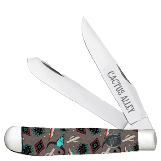 Whiskey Bent Cactus Alley Dusty Trails Trapper Knife