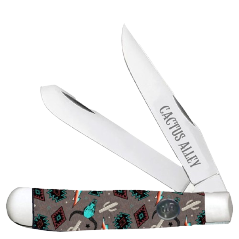 Whiskey Bent Cactus Alley Dusty Trails Trapper Knife