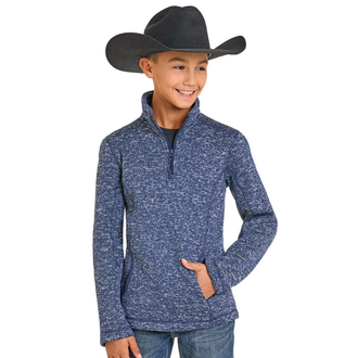 Panhandle Panhandle Melange Henley Pullover - Navy