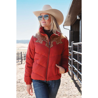 Cruel Cruel Puffer Jacket - Rust Red