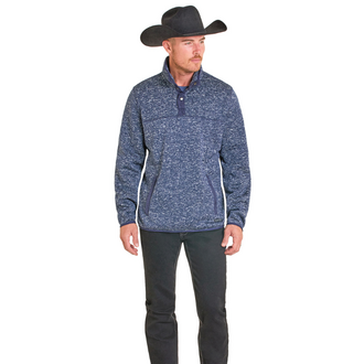 Panhandle Panhandle Melange Henley Pullover - Blue